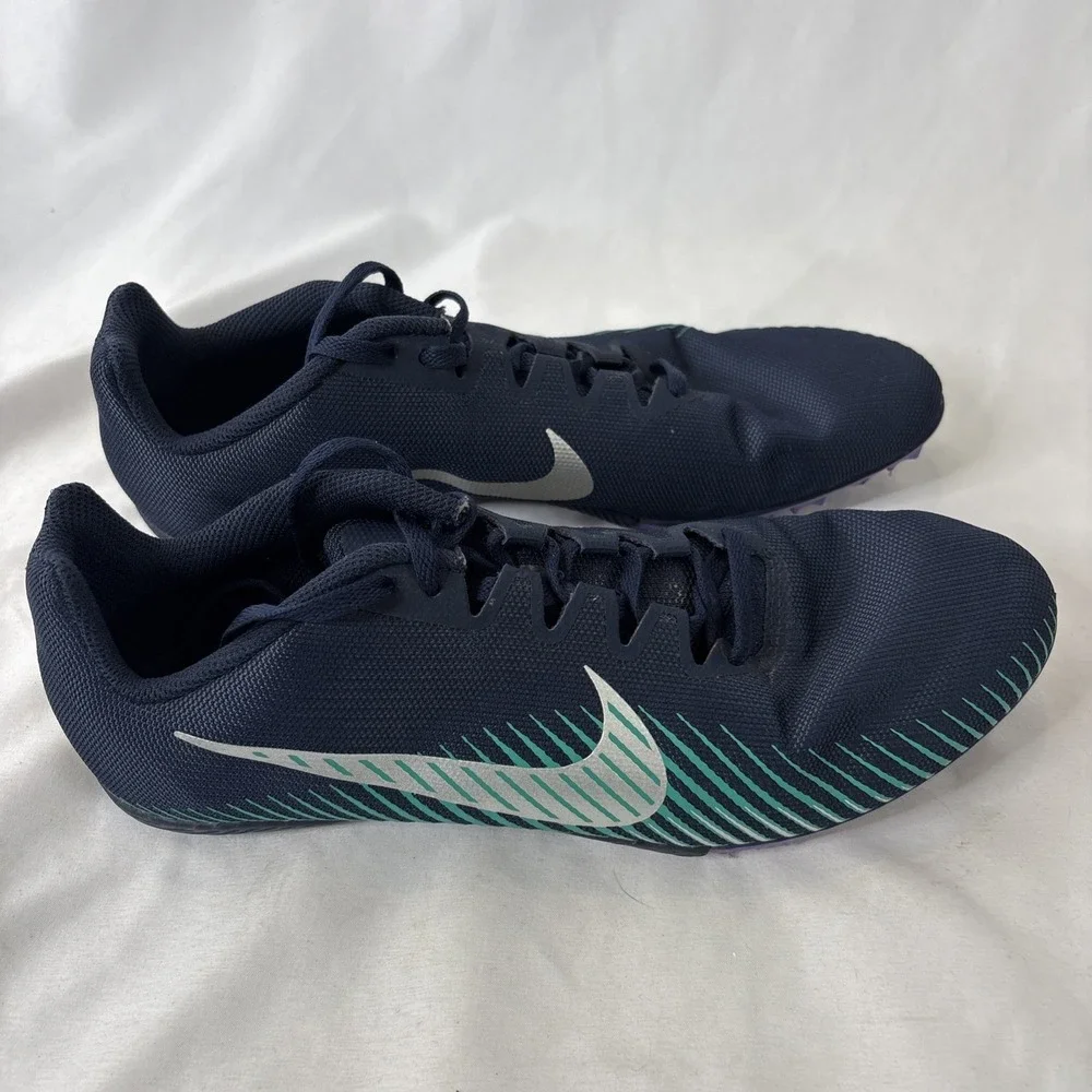 Nike Zoom Rival M9.5 Obsidian Wild Berry Mens Track Cleats‎ AH1020-406